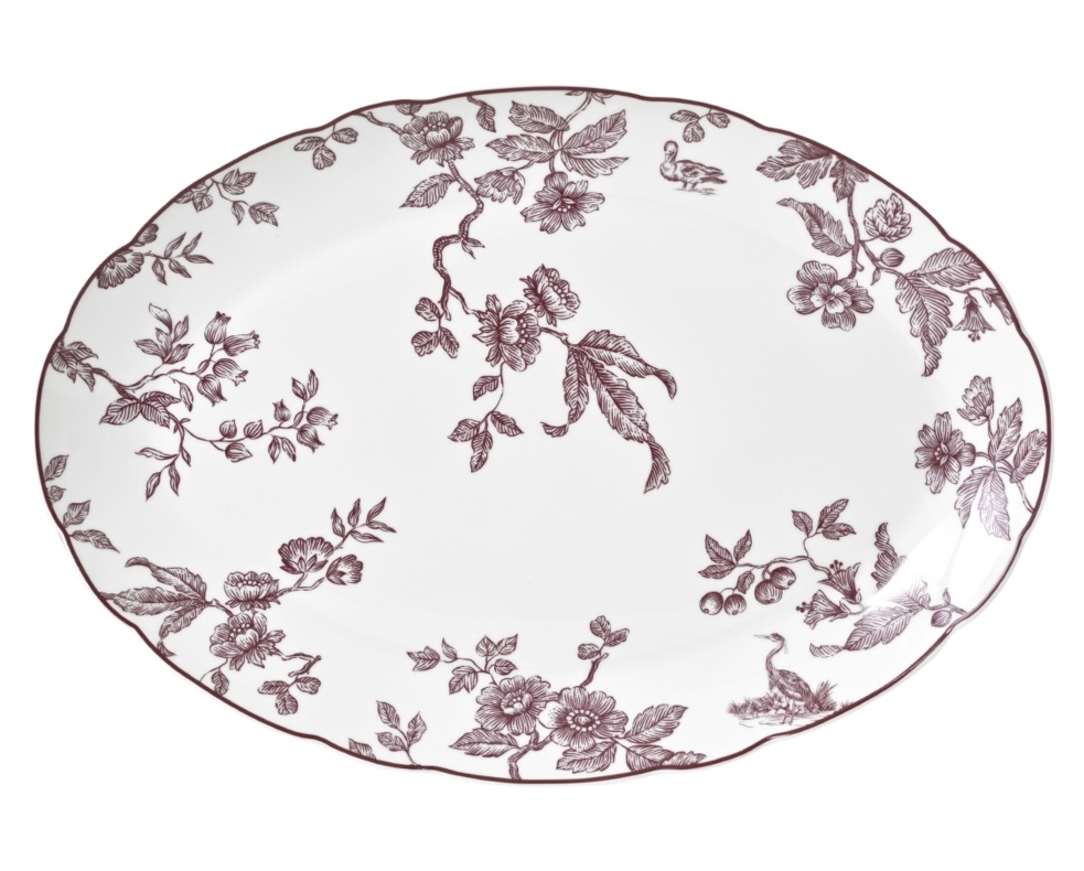 Bernardaud, Albertine prune, Oval platter 38 cm