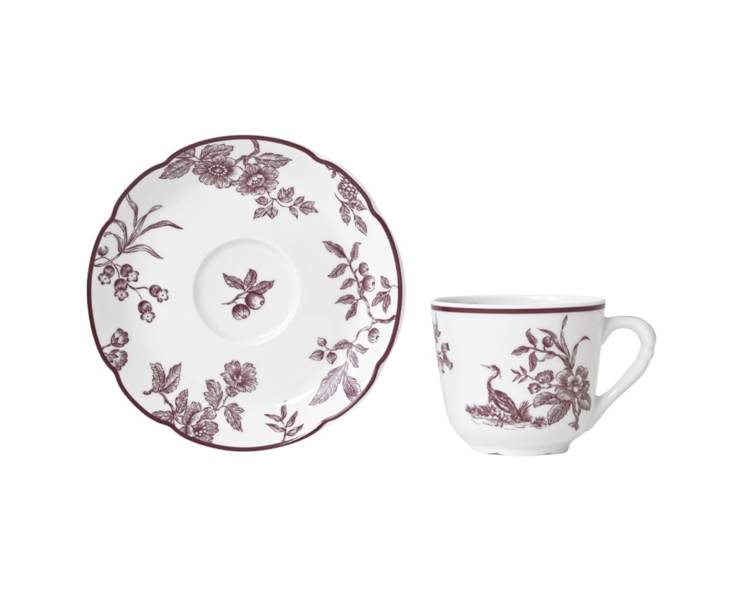 Bernardaud, Albertine prune, Coffee cup & saucer