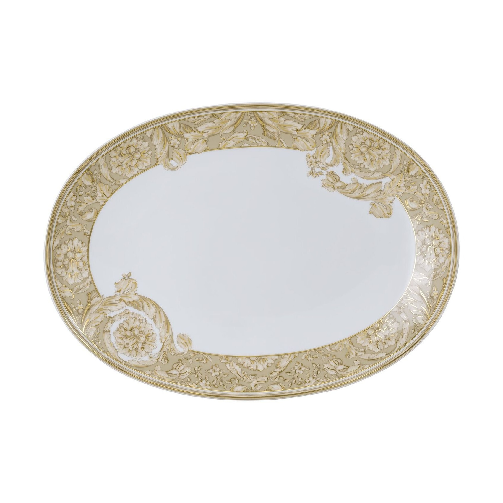 Versace, Barocco Beige, Oval platter, small