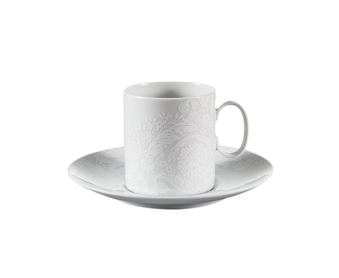 Versace, Barocco '92 Bianco, Coffee cup & saucer