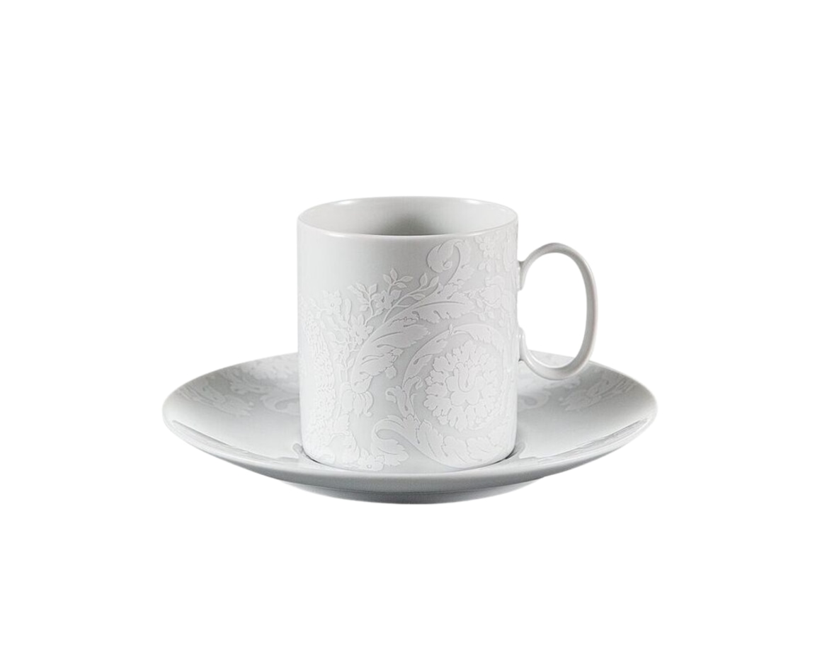 Versace, Barocco '92 Bianco, Coffee cup & saucer
