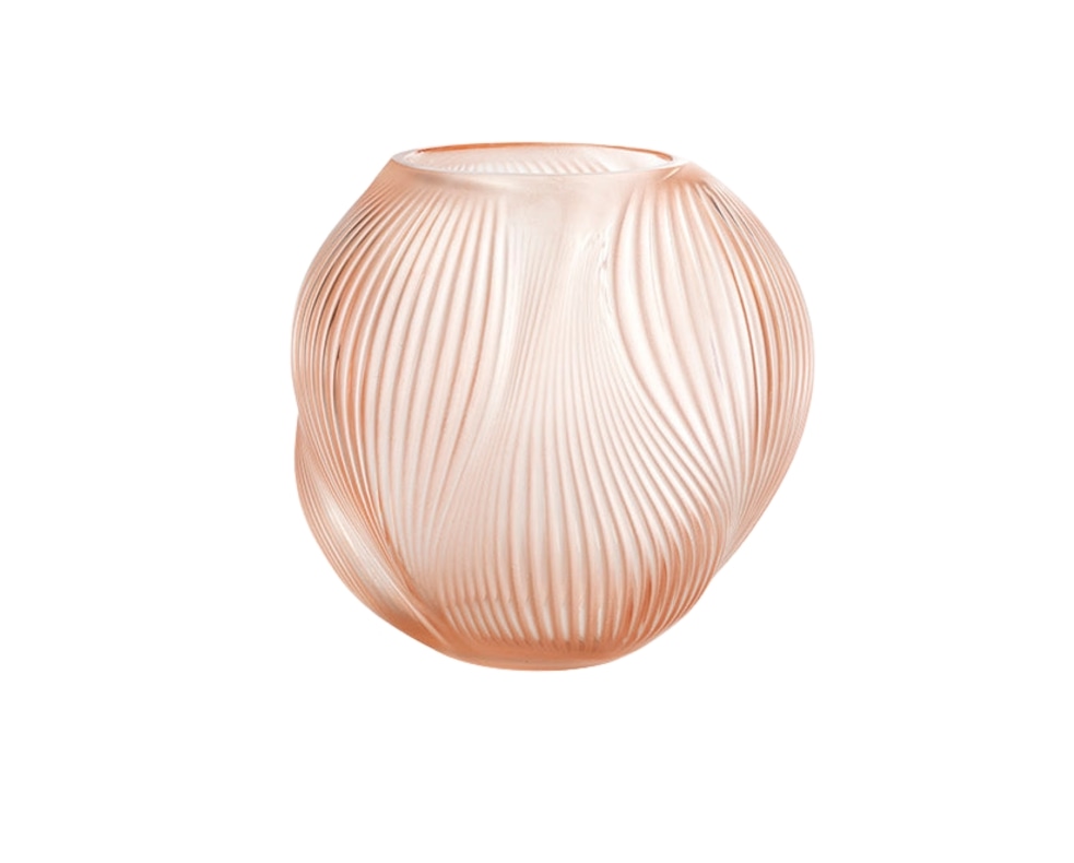 Lalique, Air Alizé, Small vase, coral