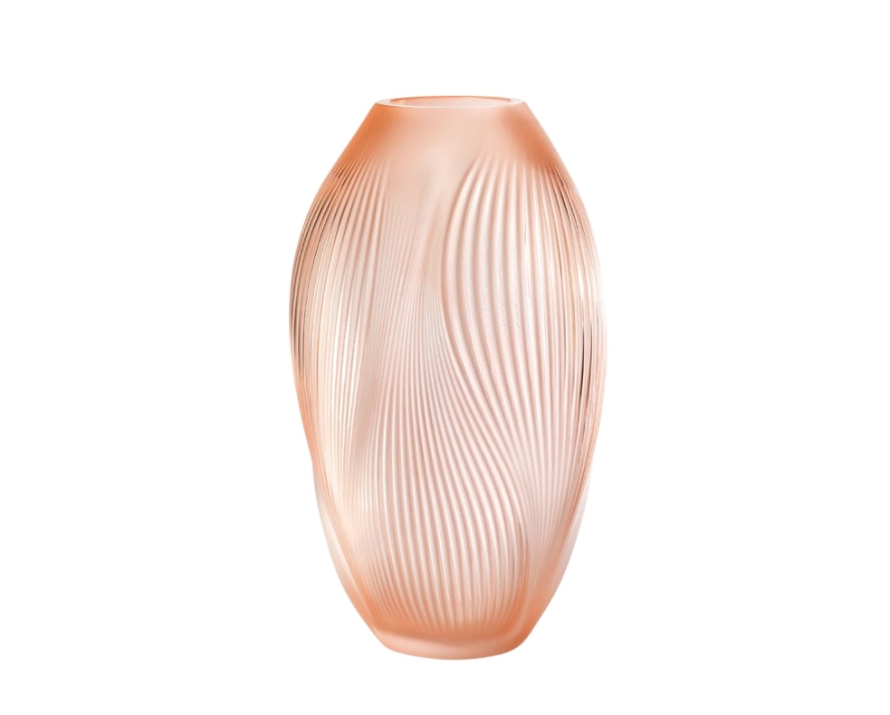 Lalique, Air Alizé, Medium vase, coral