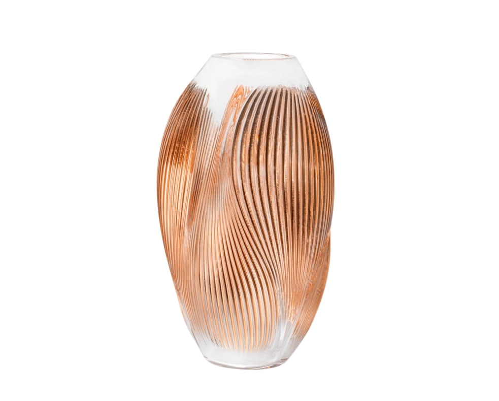 Lalique, Air Alizé, Medium vase, pink gold