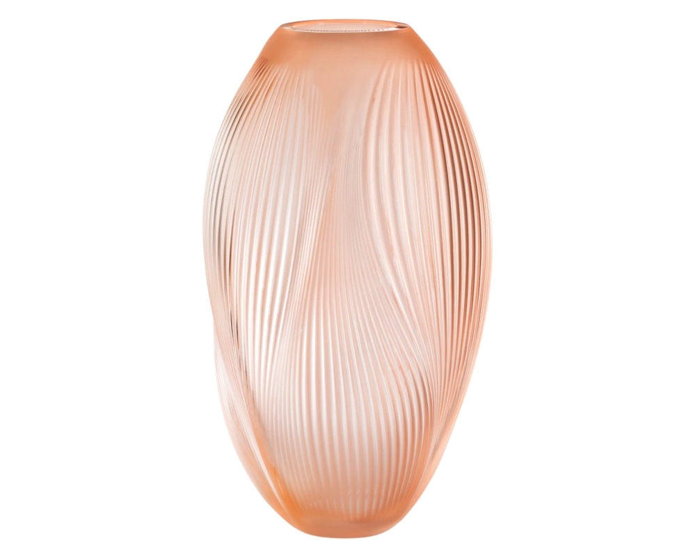Lalique, Air Alizé, Extra large vase, coral