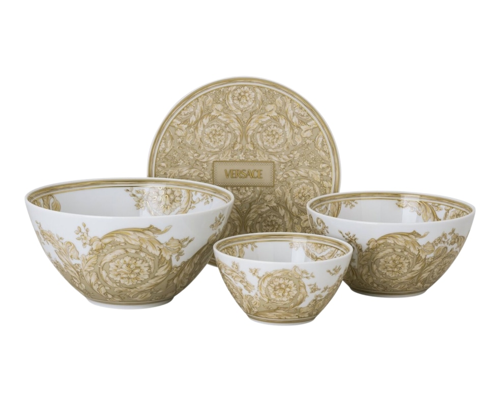 Versace, Barocco Beige, Set of 4 bowls