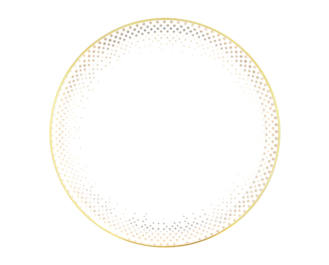 J.L Coquet, Rosace Gold, Pasta plate, medium