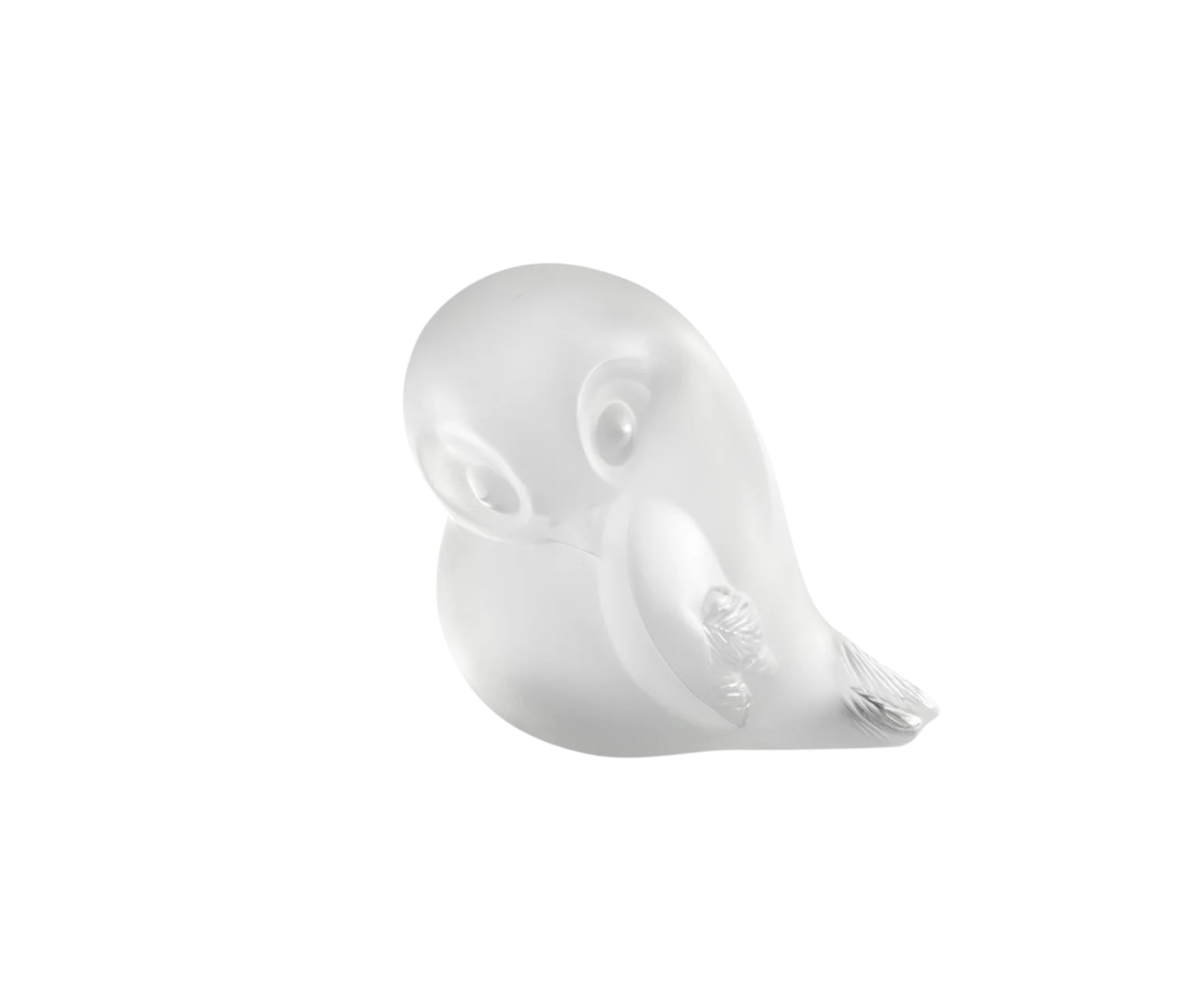 Lalique, Air Piou-Piou, Bird sculpture, wing up, clear