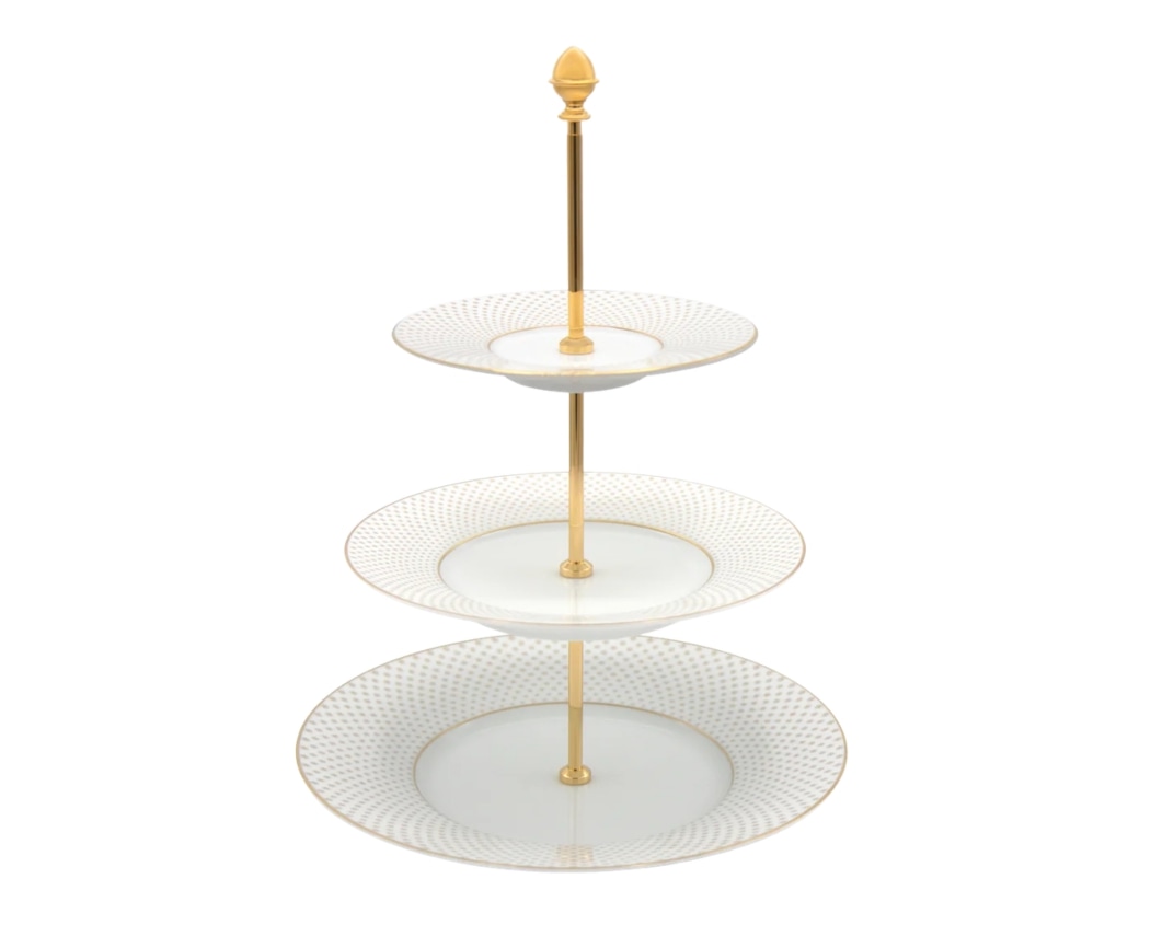 J.L Coquet, Rosace Gold, 3 tier etagere