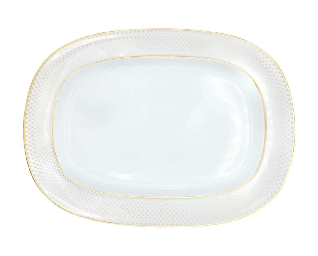 J.L Coquet, Rosace Gold, Oval platter, large