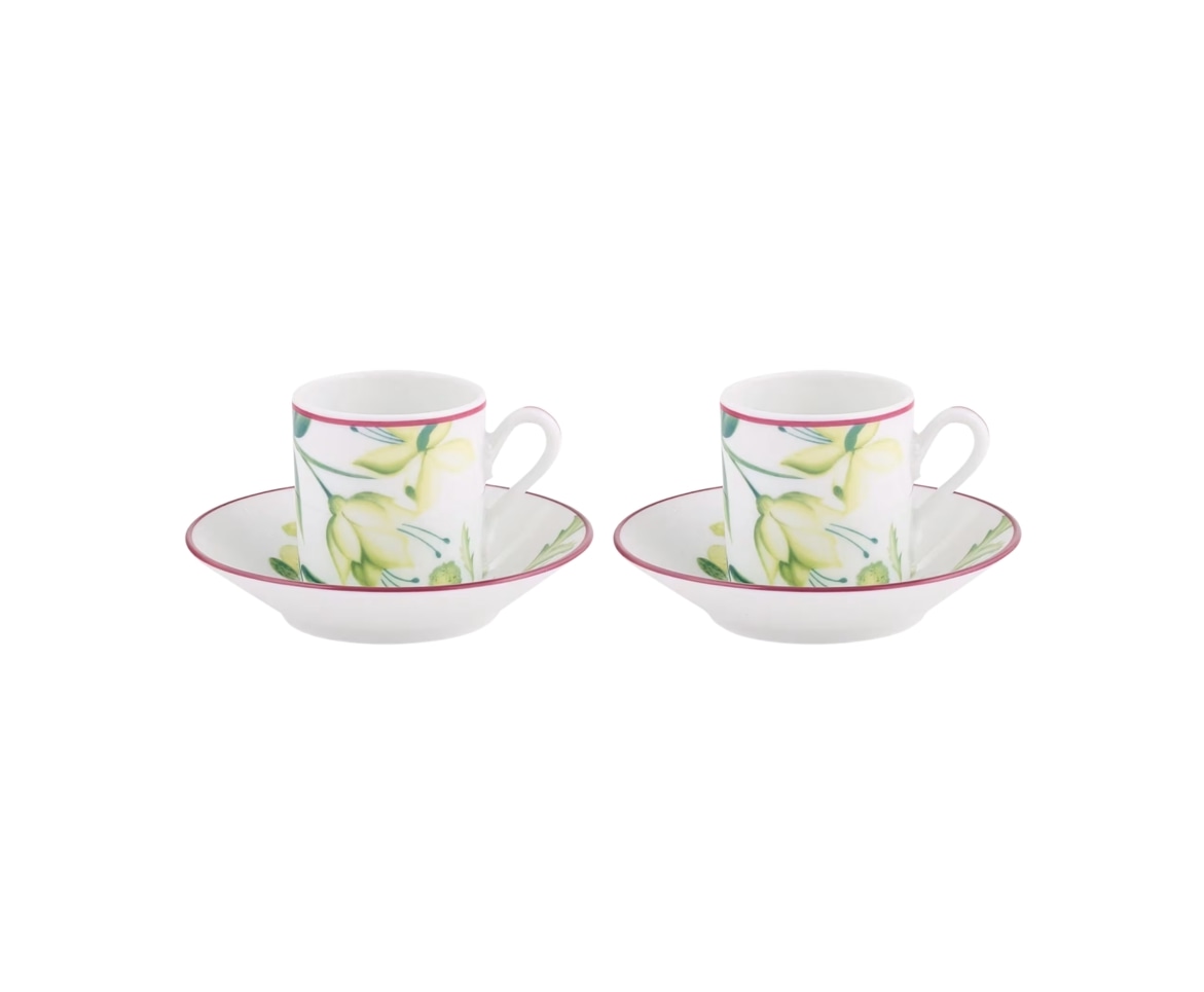 Ginori 1735, Florenza, Set of 2 coffee cups and saucers