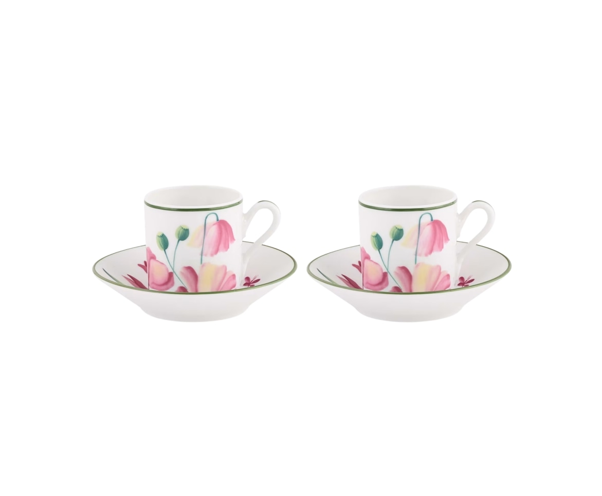 Ginori 1735, Florenza, Set of 2 coffee cups and saucers