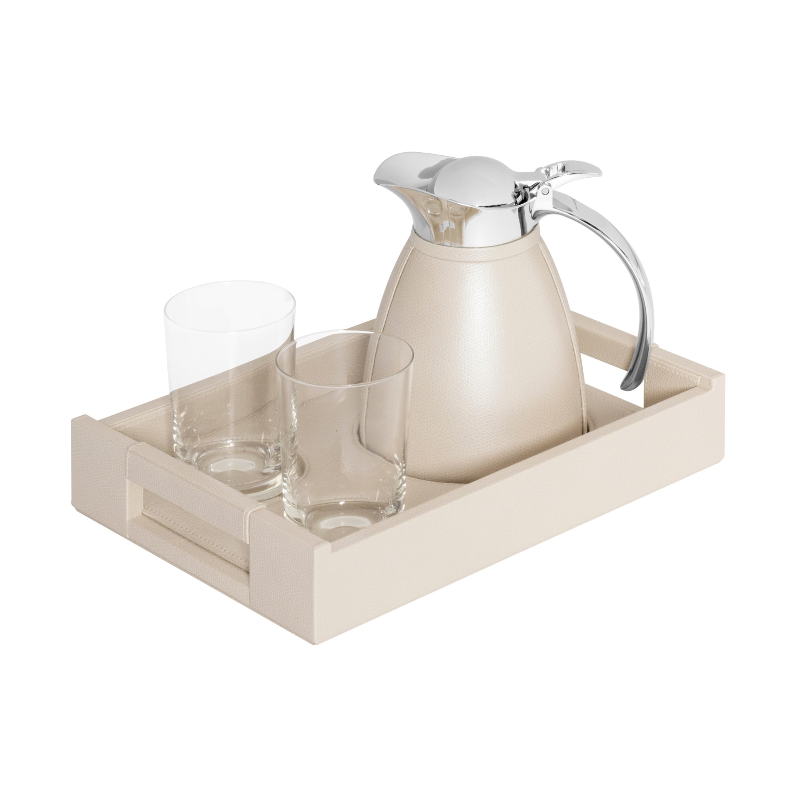 Pigment France, Beaubourg nesting tray set, Tray set for monceau carafe & two glasses, small