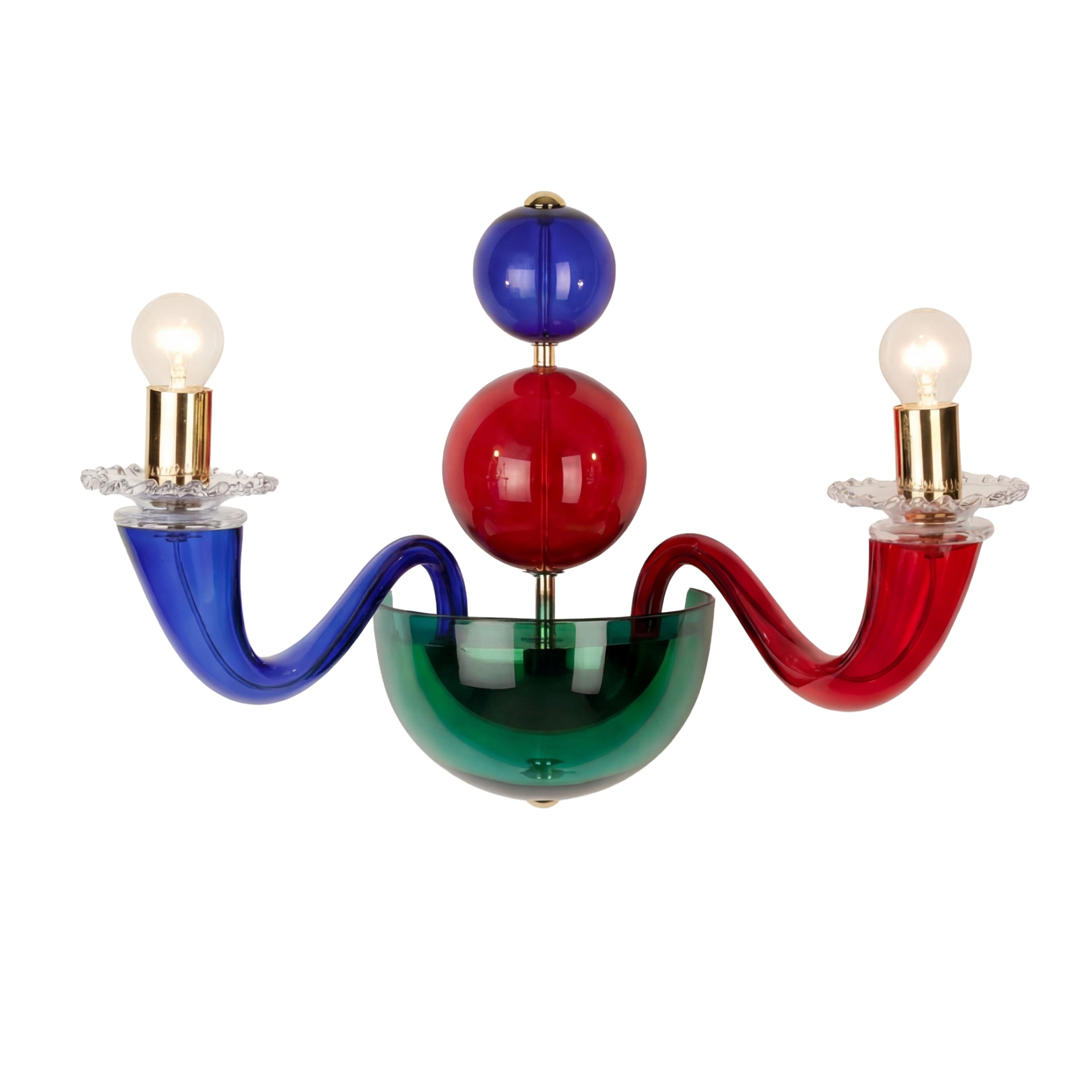Venini, Art Light, Gio Ponti wall sconce, multicolor