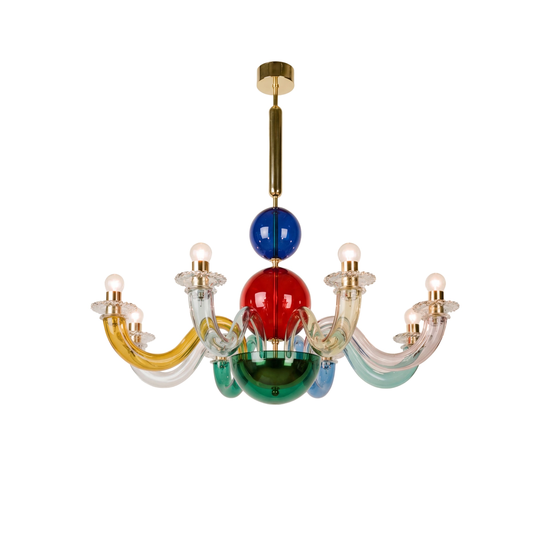 Venini, Art Light, Gio Ponti chandelier, multicolor