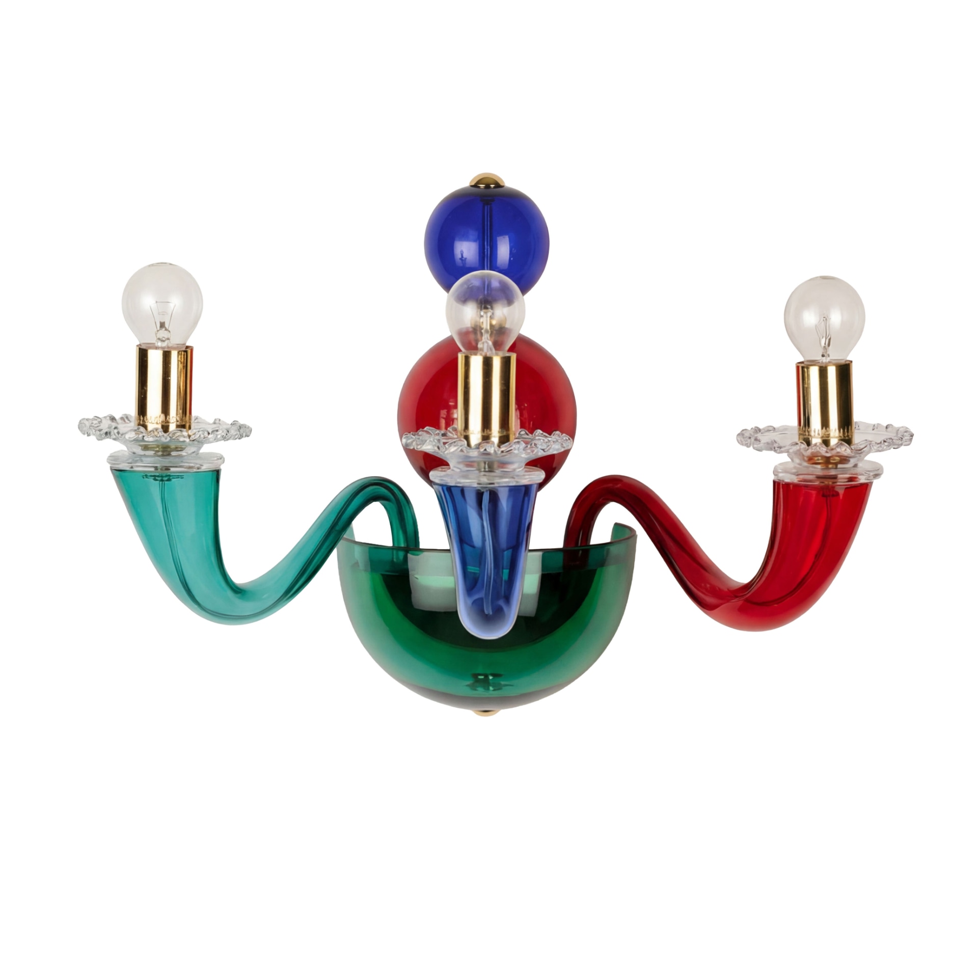 Venini, Art Light, Gio Ponti wall sconce, multicolor