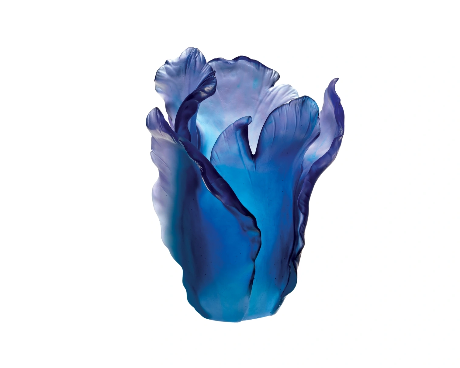 Daum, Tulipe vases, Blue vase