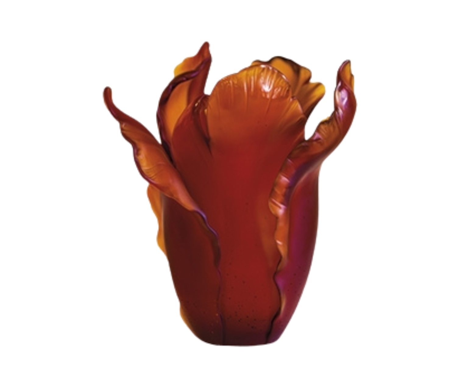 Daum, Tulipe vases, Dark amber vase
