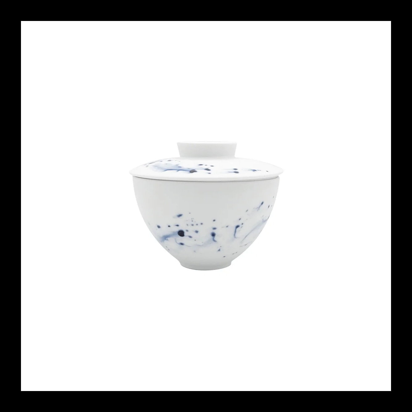 Jaune de Chrome, Blue Impression, Asian tea cup lid