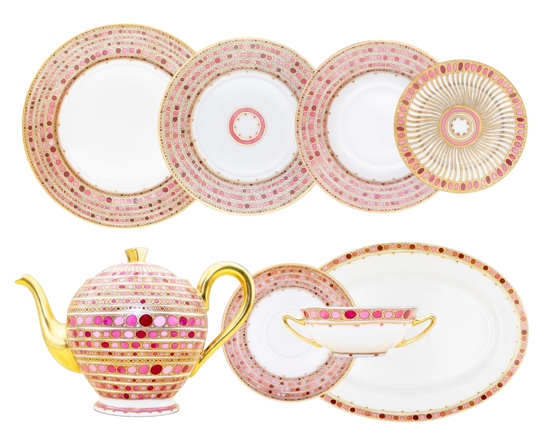 Robert Haviland & C. Parlon, Syracuse Fuschia, Dinner set for 6 persons
