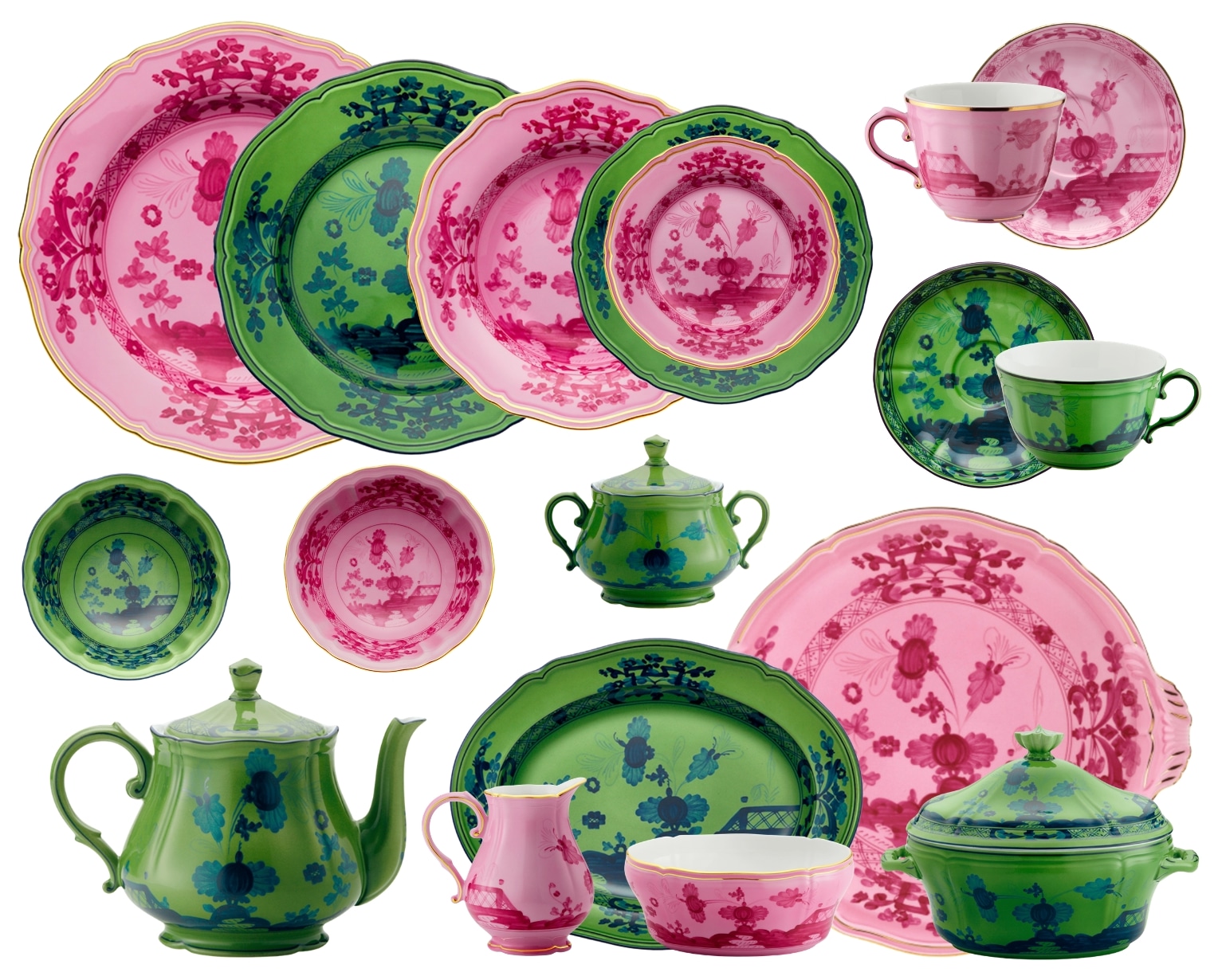 Ginori 1735 Oriente Italiano, Grand dining set for 8 persons