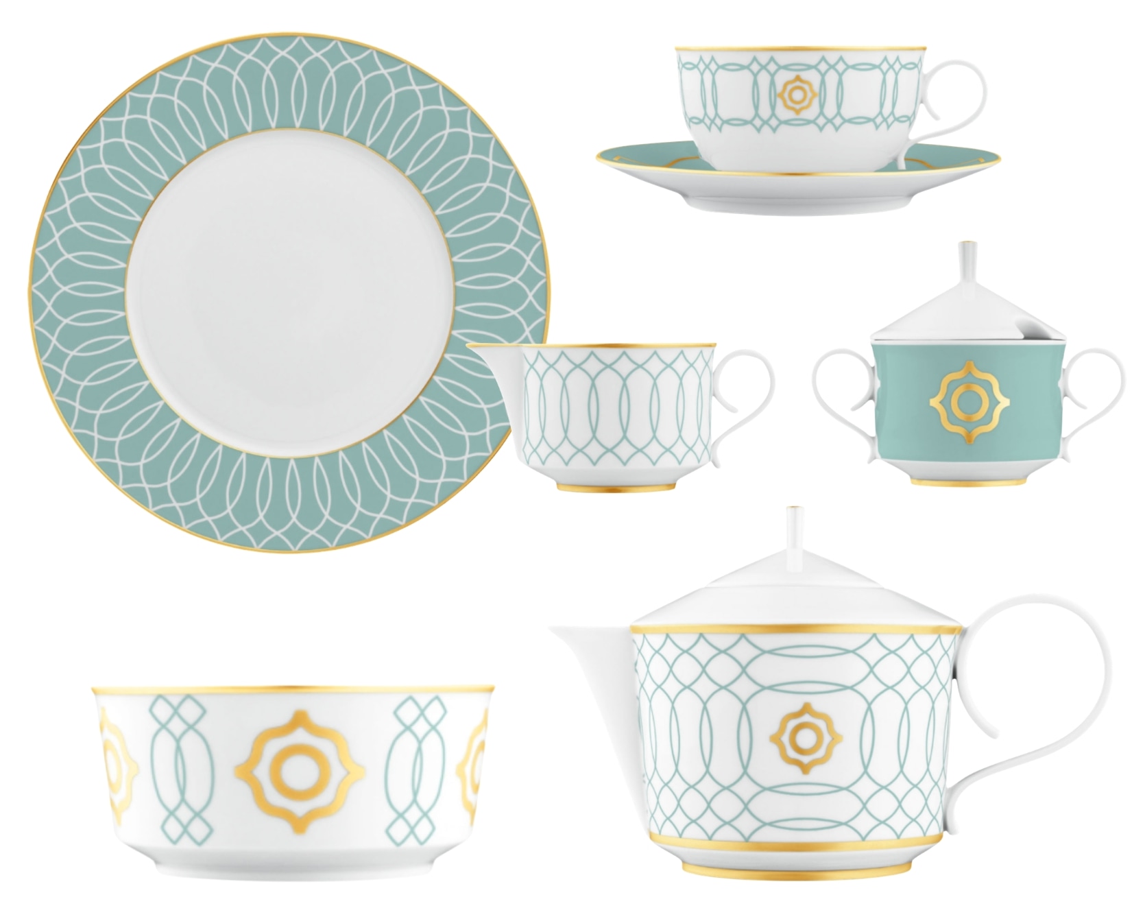 Fürstenberg Carlo este, Breakfast set for 6 persons