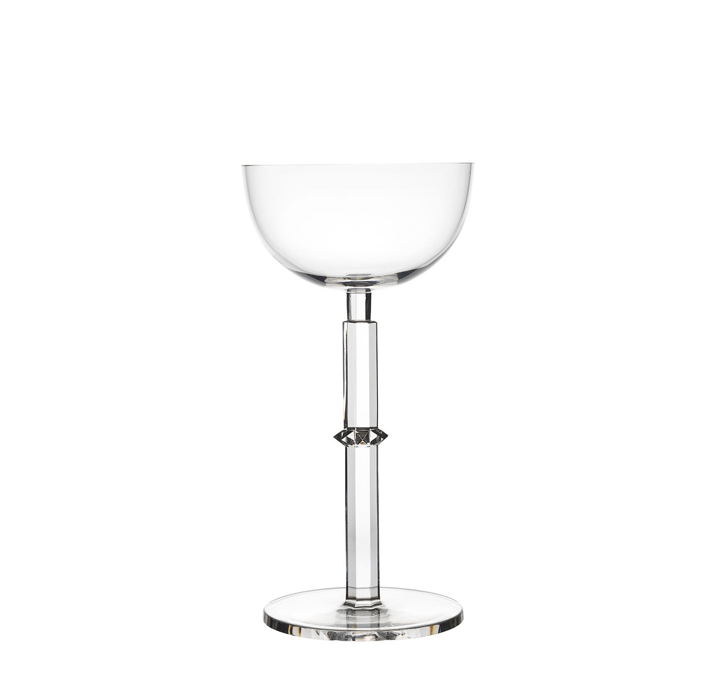 Lobmeyr, Hoffmann Goblets, Champagne cup with facetted stem