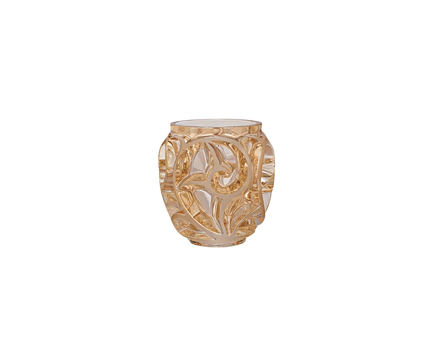 Lalique, Tourbillons vases, Small vase, gold luster