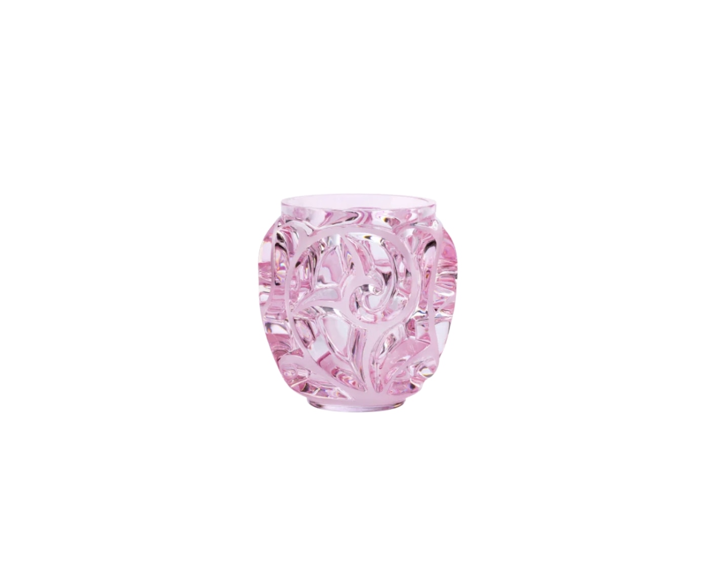 Lalique, Tourbillons vases, Small vase, pink luster