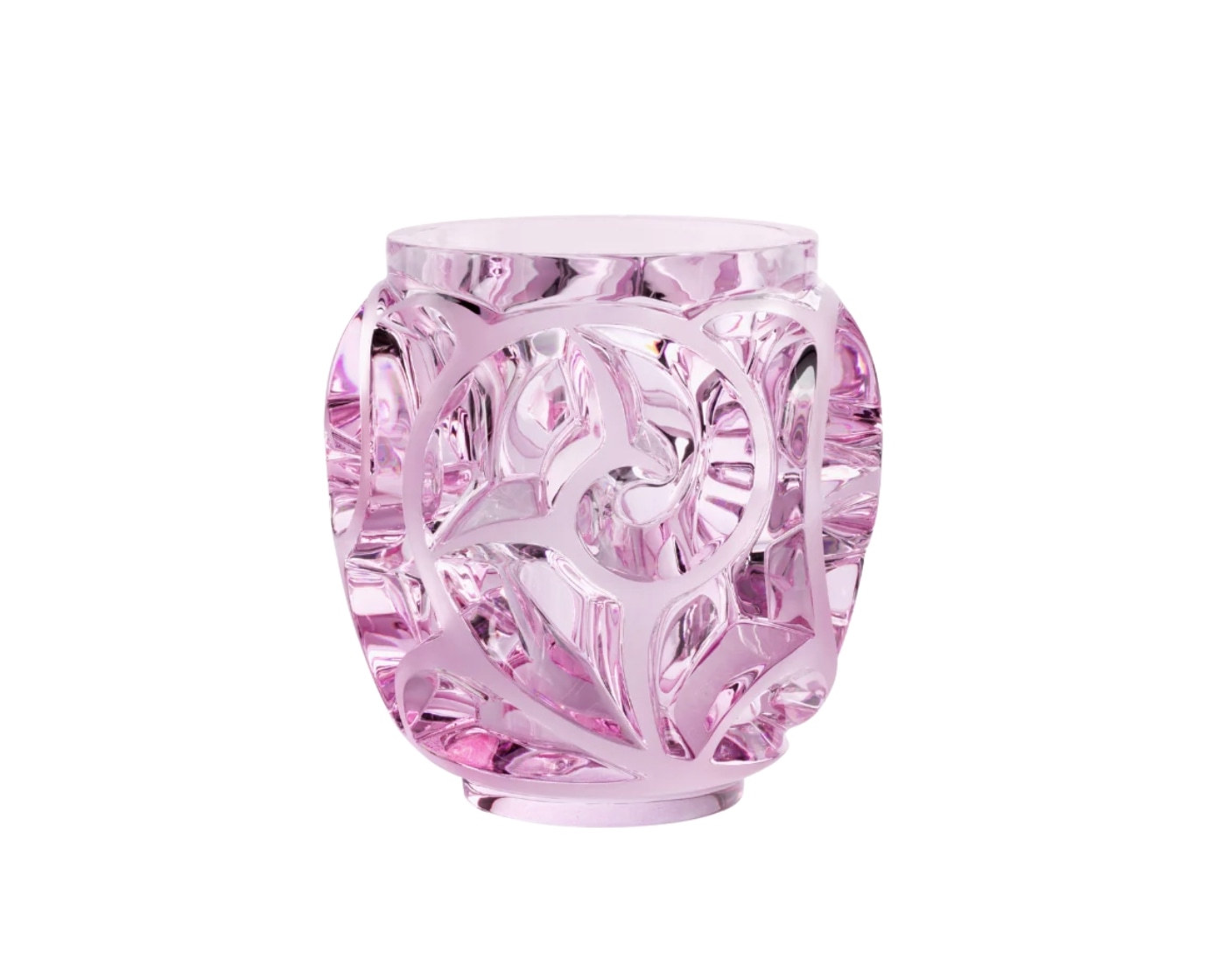 Lalique, Tourbillons vases, Vase, pink luster