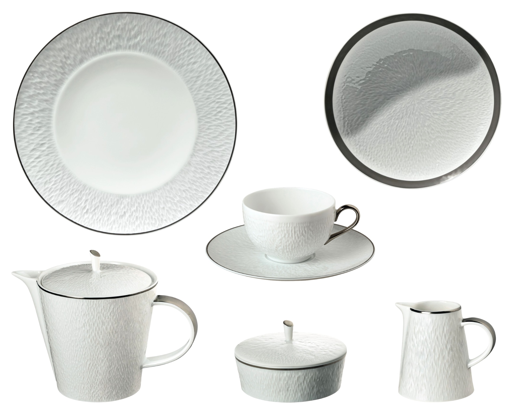 Raynaud, Minéral platinum, Breakfast set for 6 persons