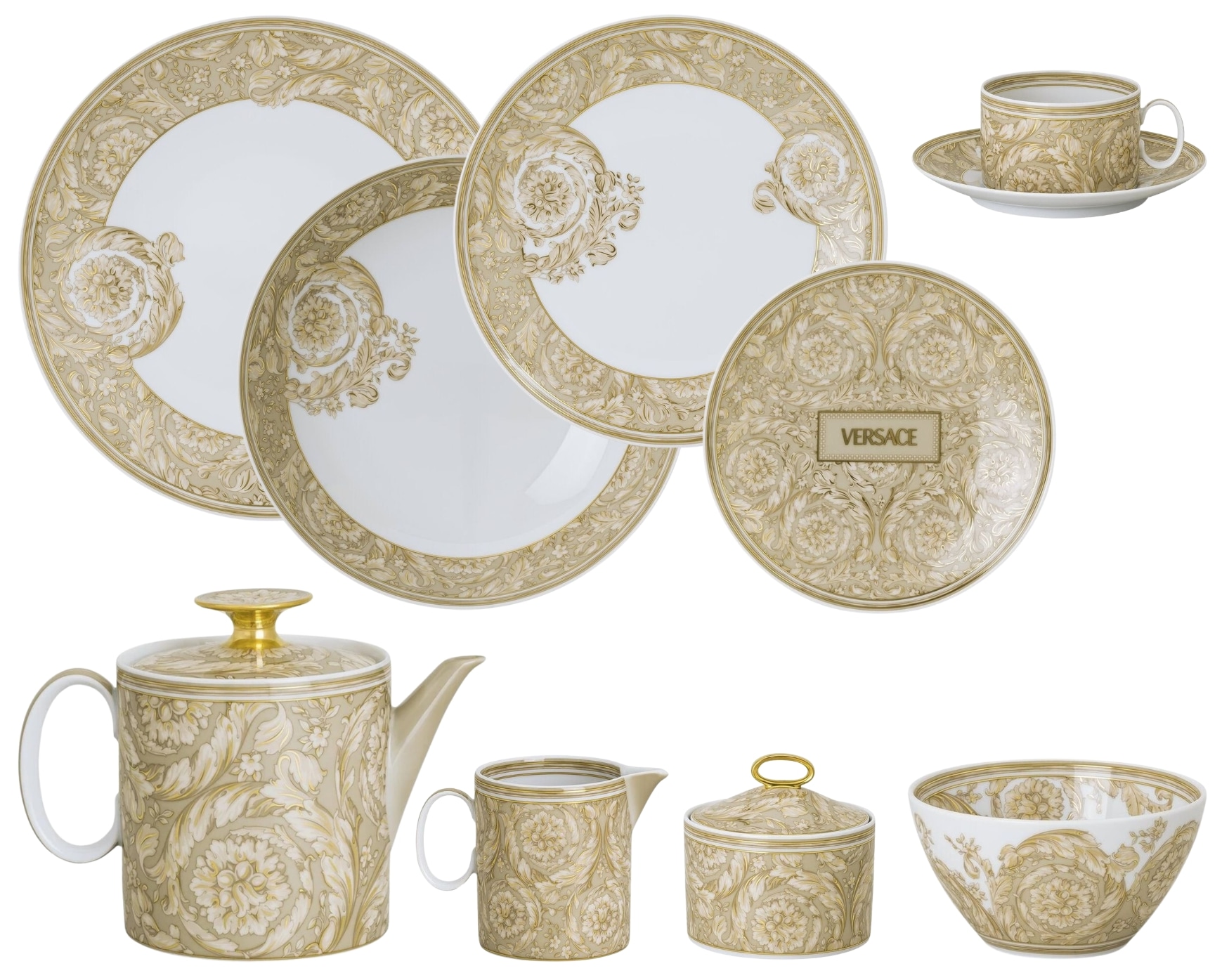 Versace, Barocco Beige, Essential set for 6 persons