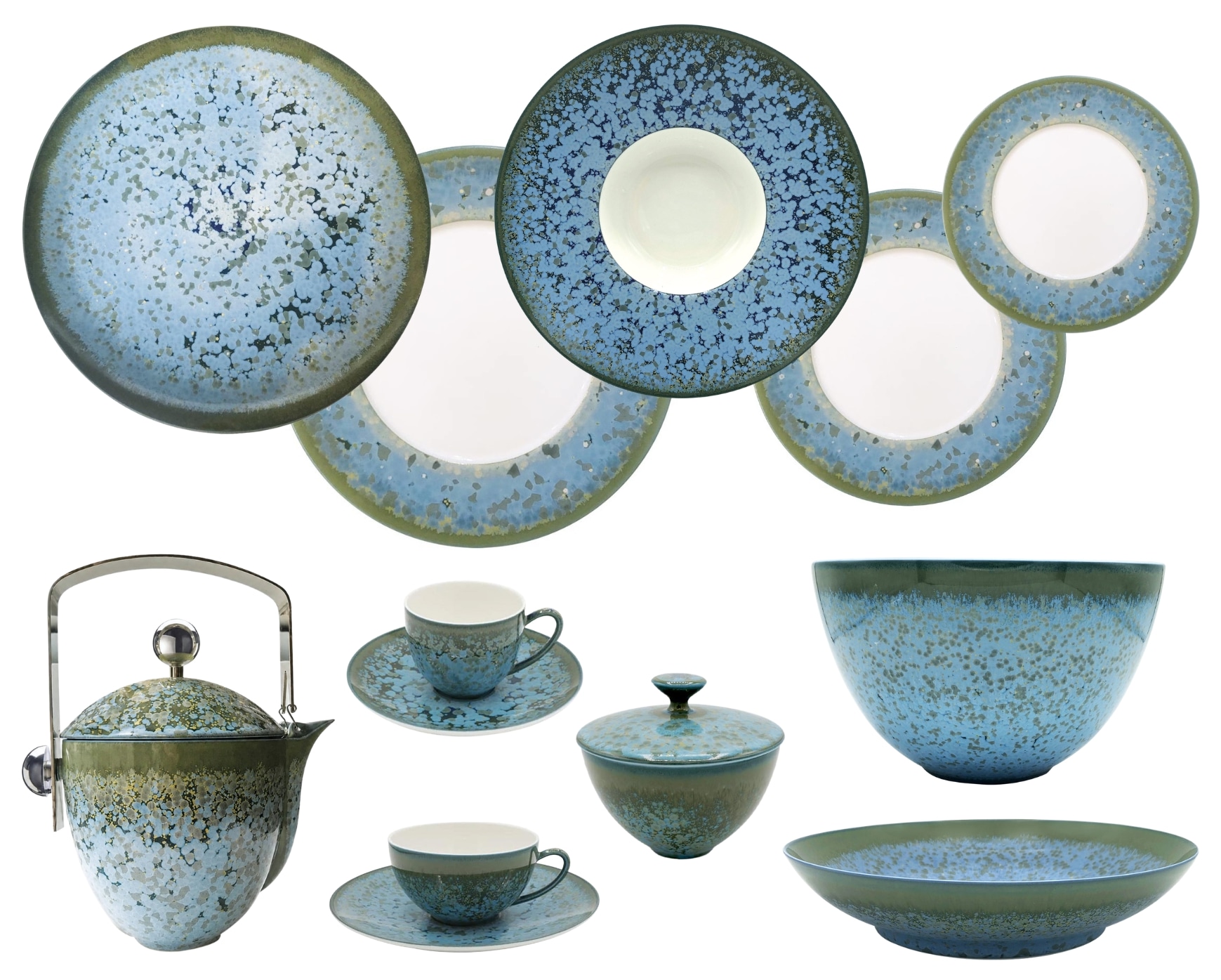 Jaune de Chrome, Nymphéa, Dinner set for 6 persons