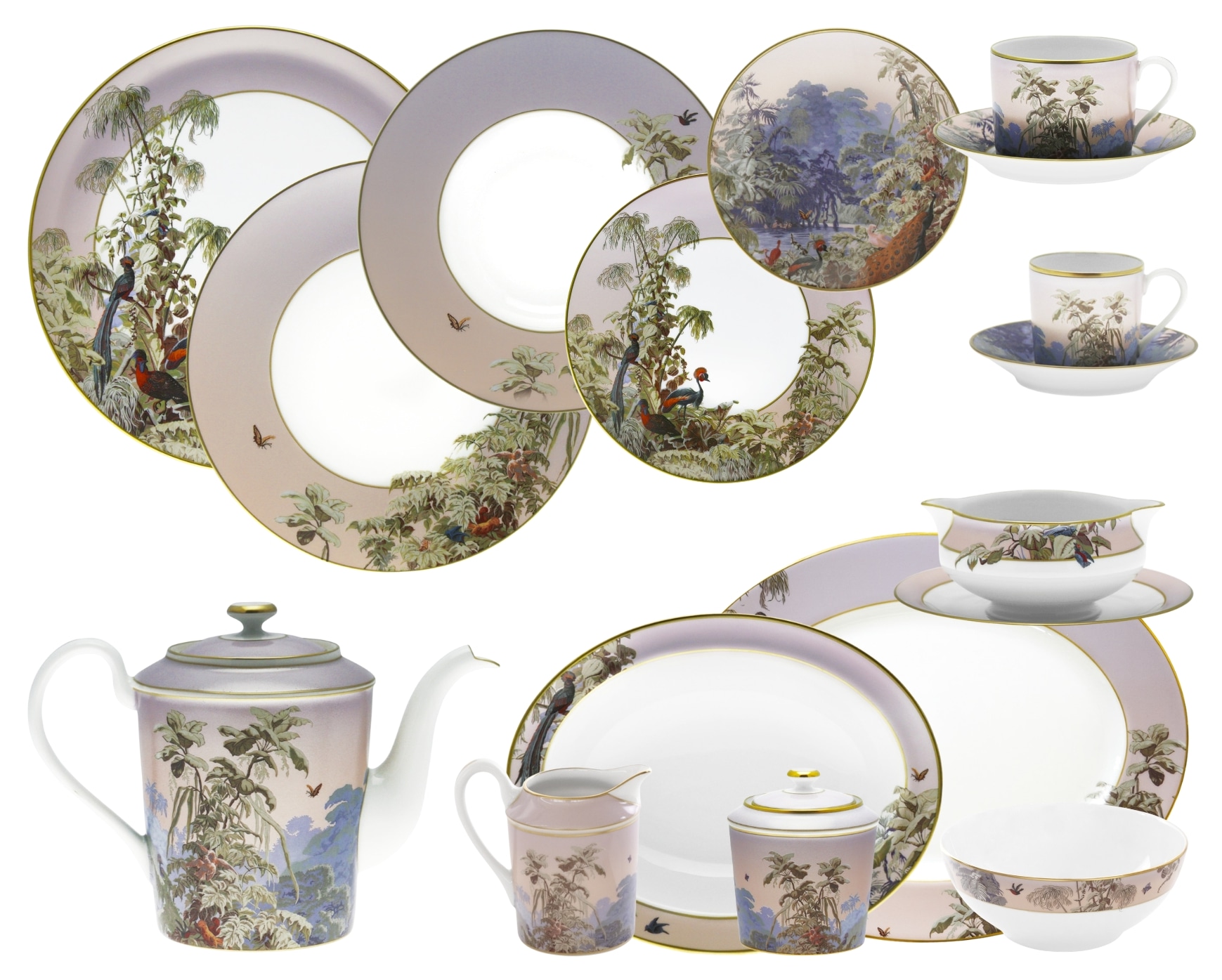 Haviland, Le Brésil, Dinner set for 6 persons