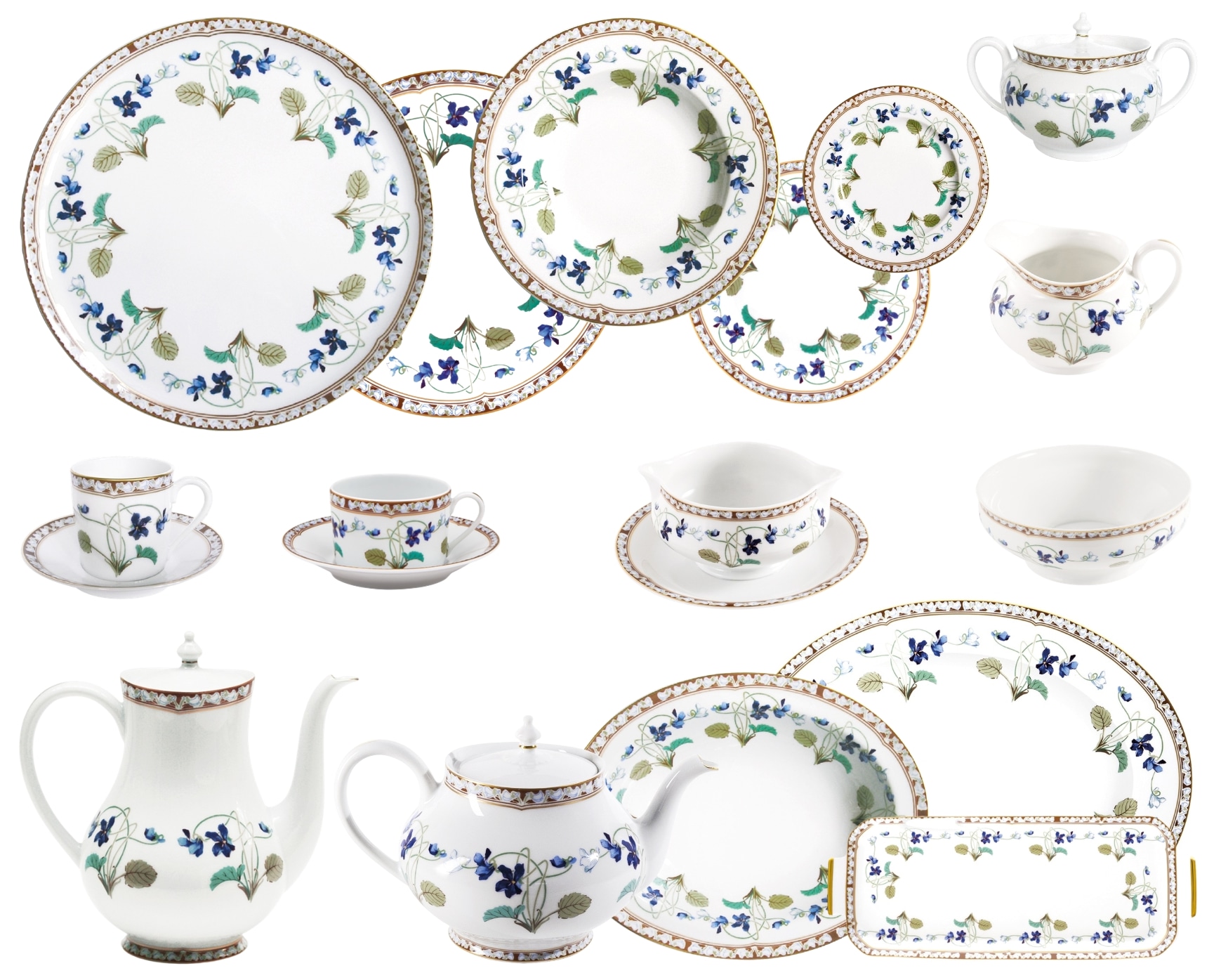 Haviland, Impératrice Eugénie, Grand dining set for 8 persons