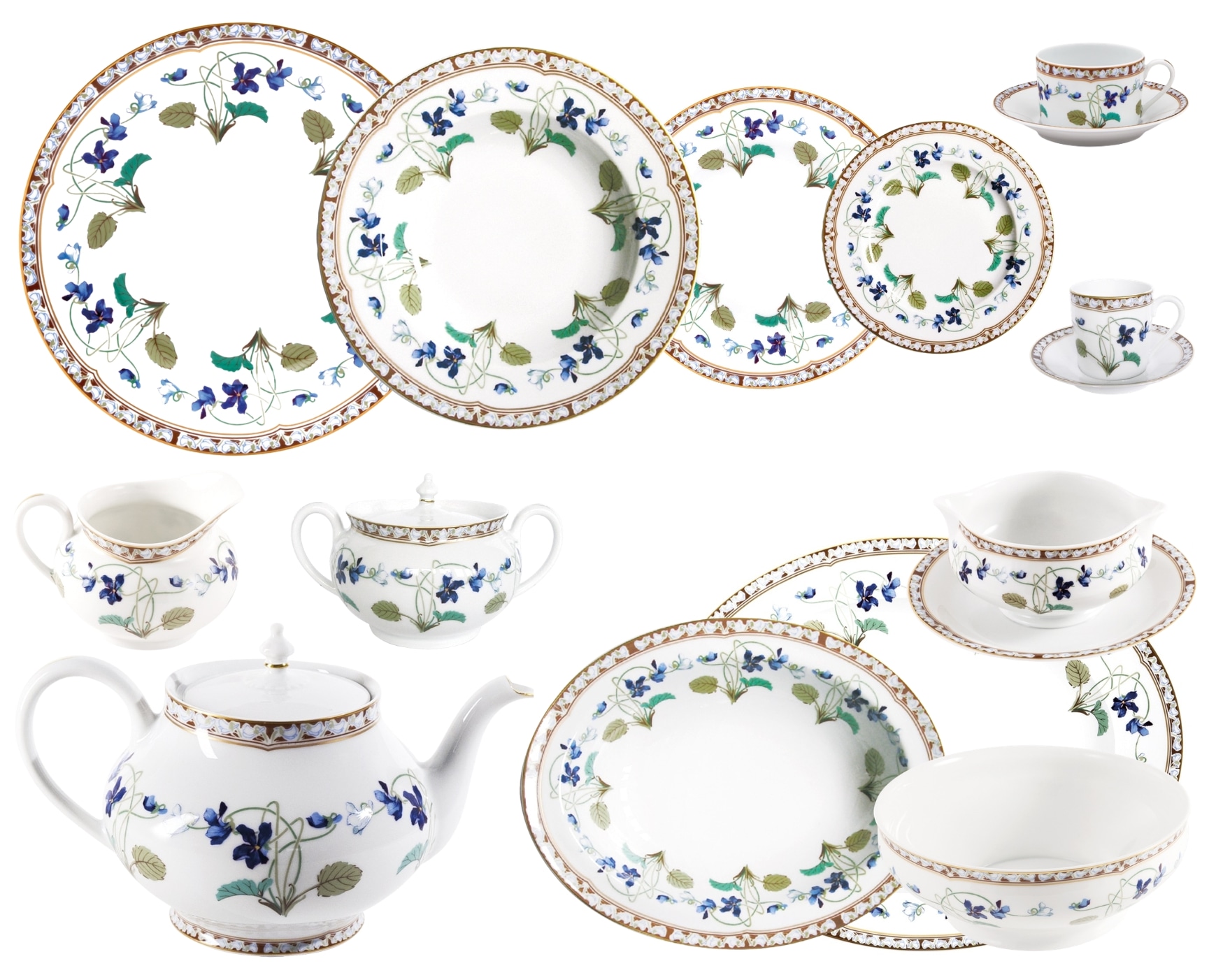 Haviland, Impératrice Eugénie, Dinner set for 6 persons