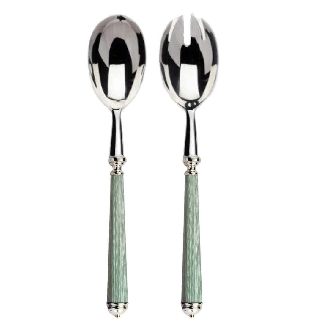 Alain Saint-Joanis, Wave almond inox, stainless steel, Salad serving set