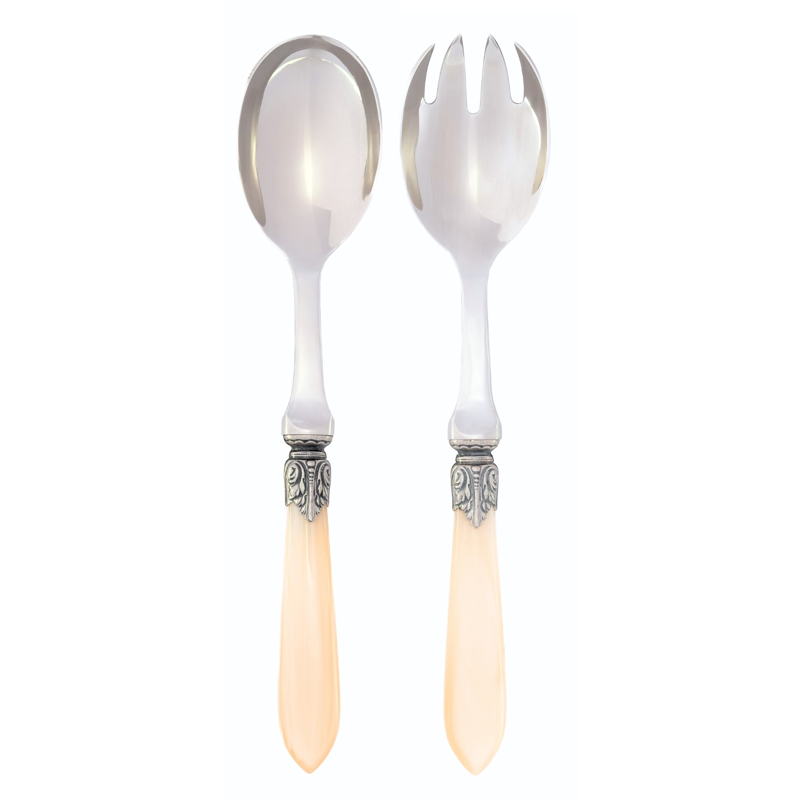 Alain Saint-Joanis, Colchique, stainless steel, Salad serving set