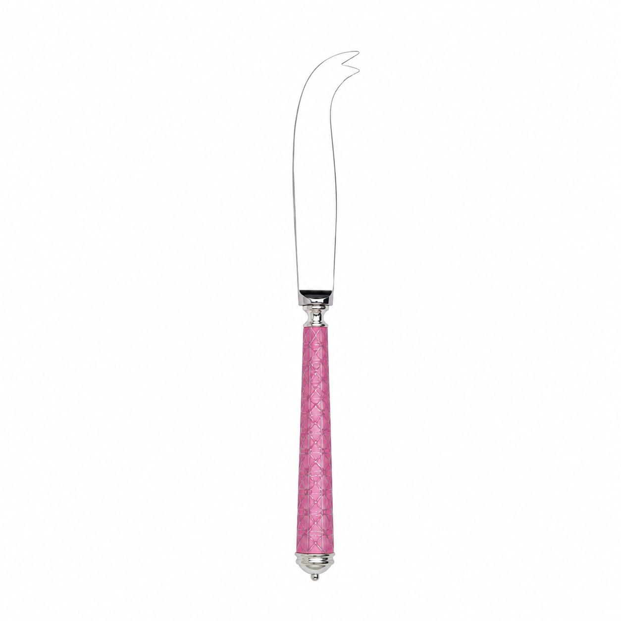 Alain Saint-Joanis, Croisette Pink, silver plated, Medium cheese knife