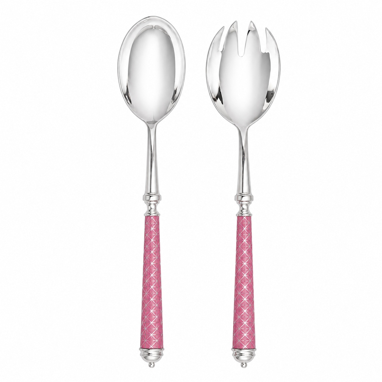 Alain Saint-Joanis, Croisette Pink, silver plated, Salad serving set