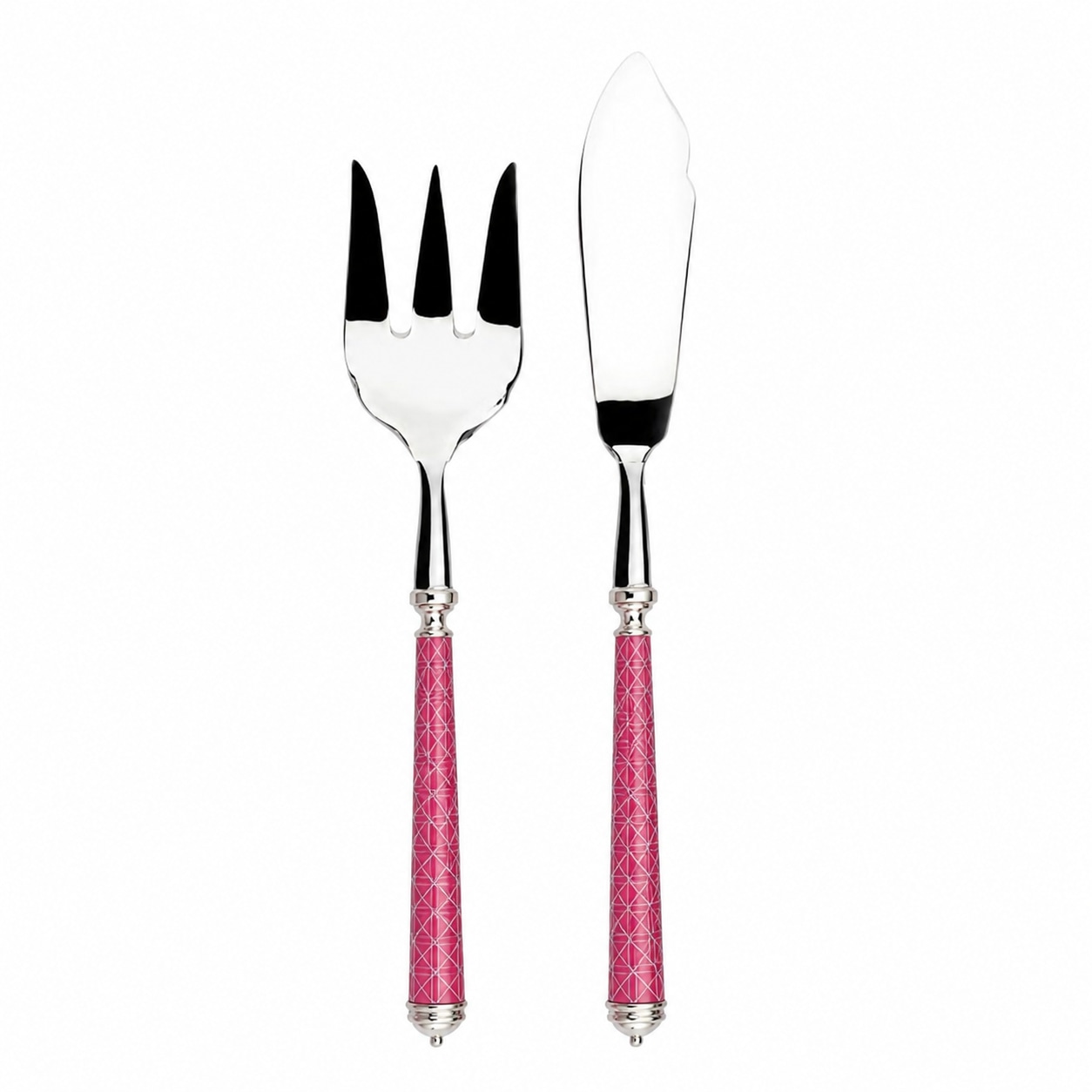 Alain Saint-Joanis, Croisette Pink, silver plated, Fish serving set