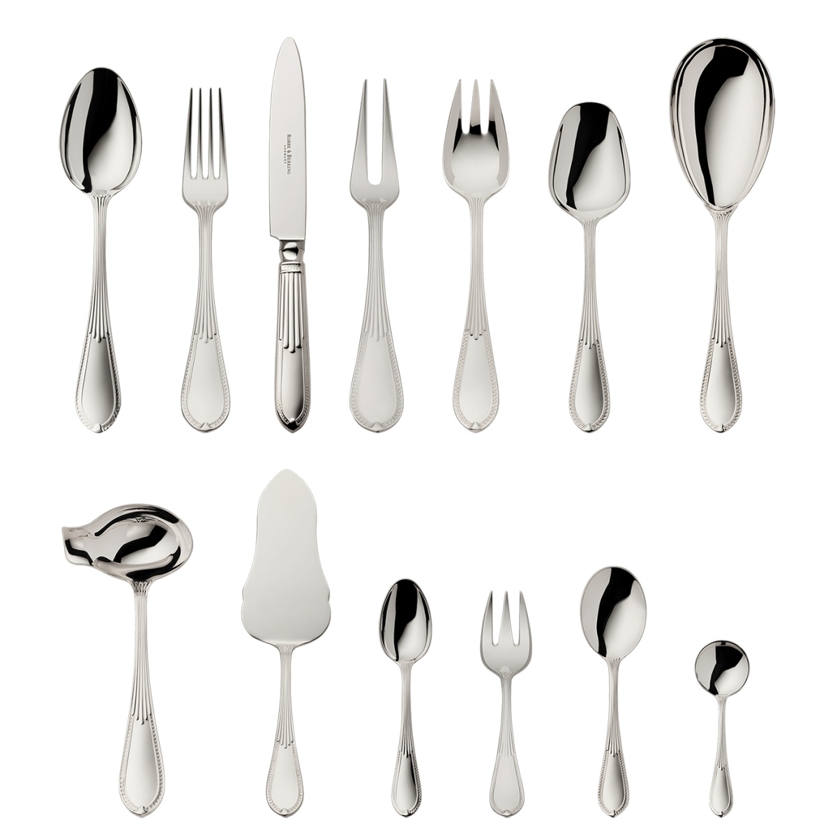 Robbe & Berking, Belvedere cutlery, sterling silver, 39-piece set