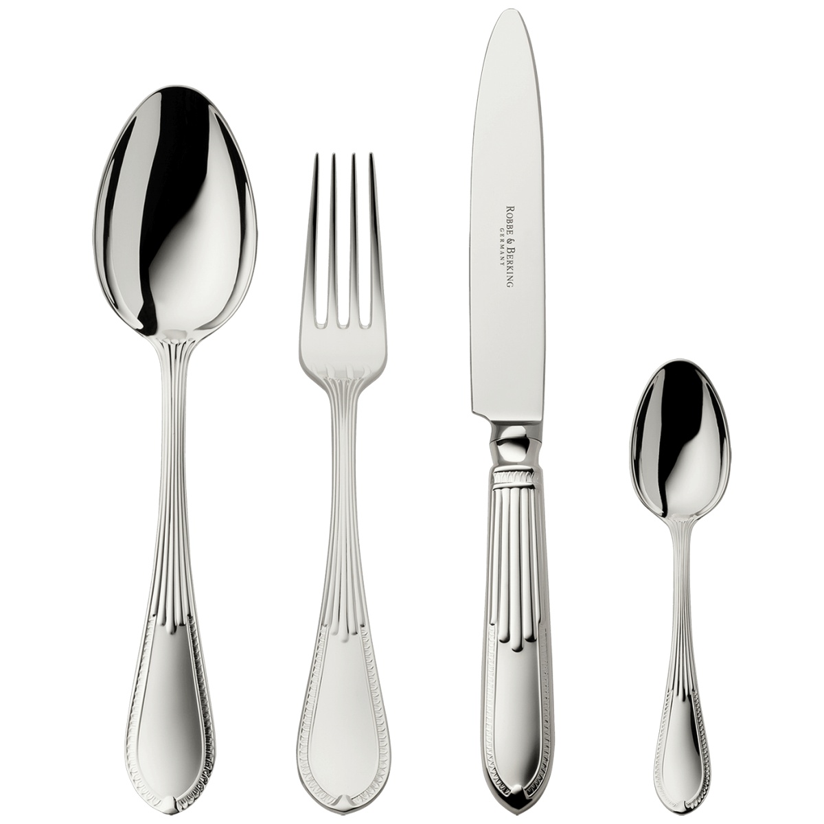 Robbe & Berking, Belvedere cutlery, Silver plated, 4-piece set