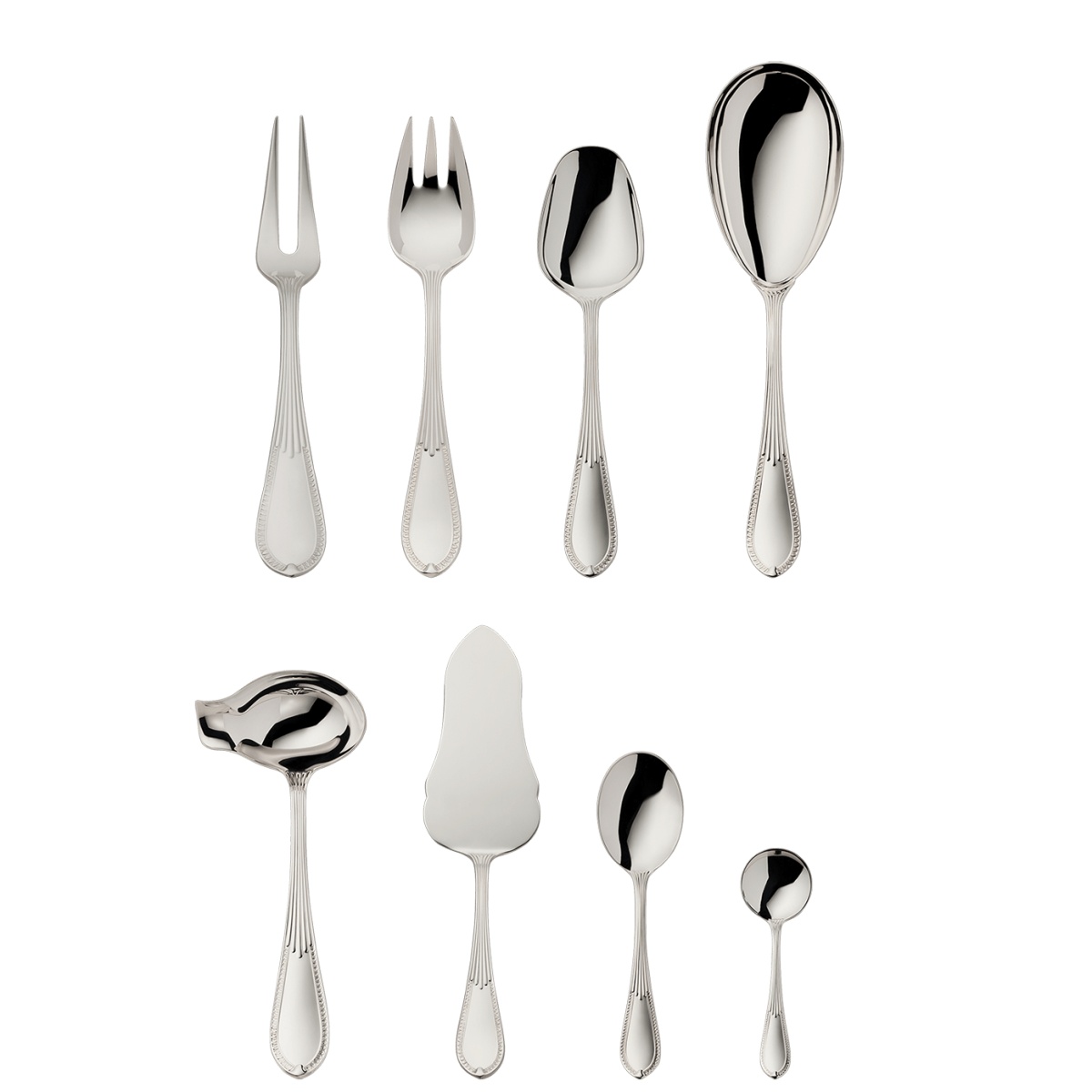 Robbe & Berking, Belvedere cutlery, sterling silver, 9-piece set