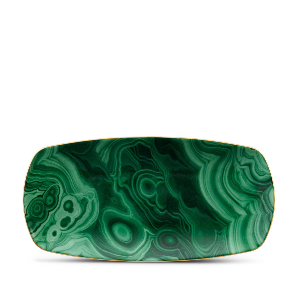 L'Objet, Malachite, Rectangular tray medium