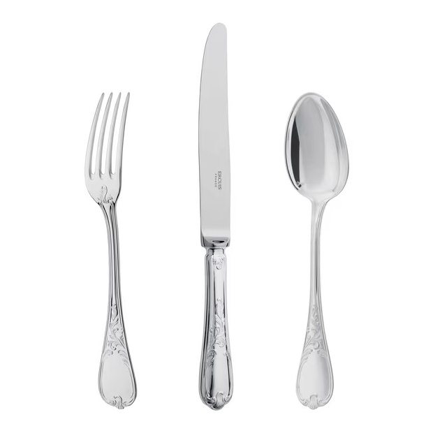 Ercuis, Du barry, silver plated, 5-pcs set in an antitarnish bag-usa
