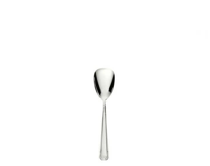 Schiavon, Deco' cutlery, silver plated, 6 ice cream spoons with gift box