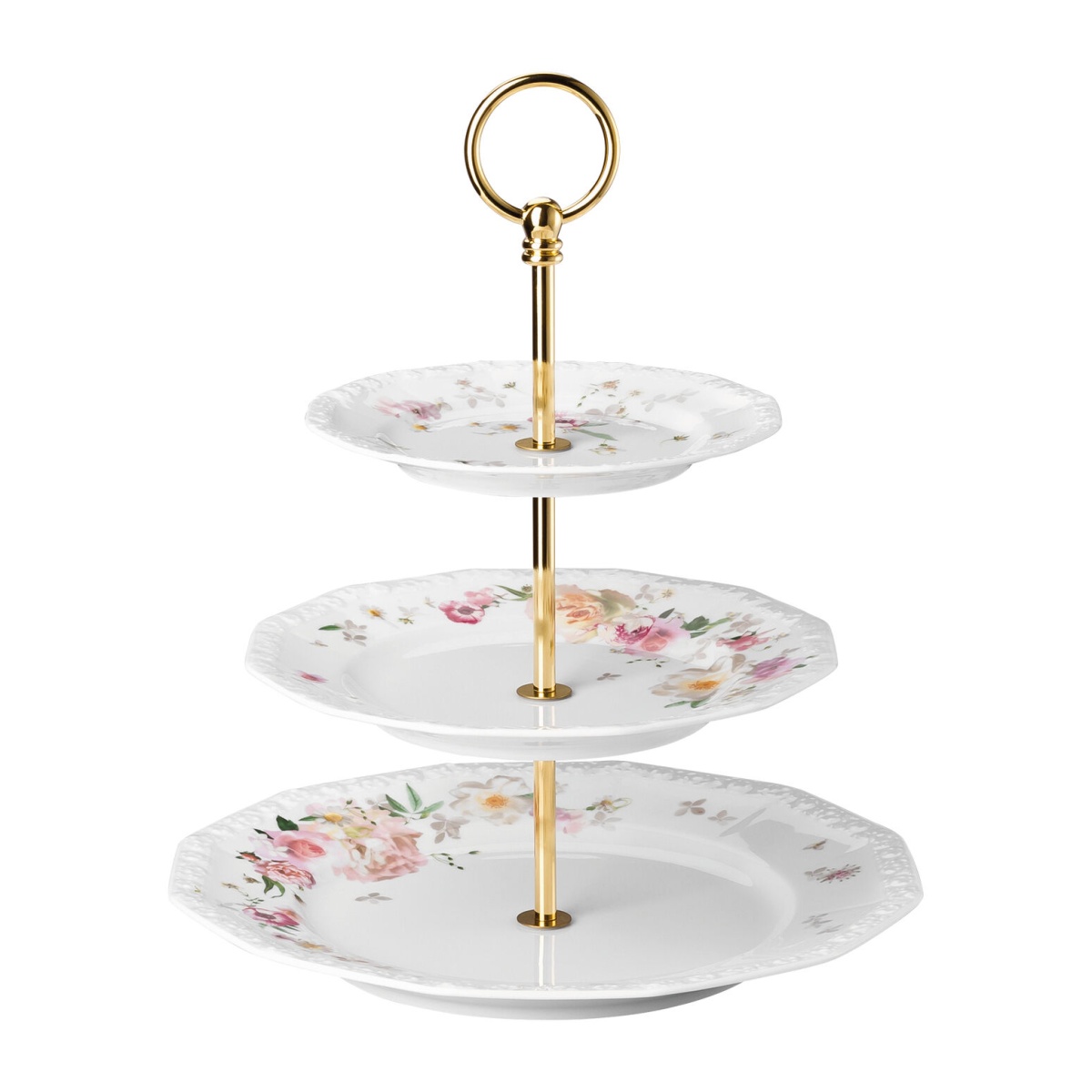 Rosenthal, Maria Pink Rose, 3 tier stand