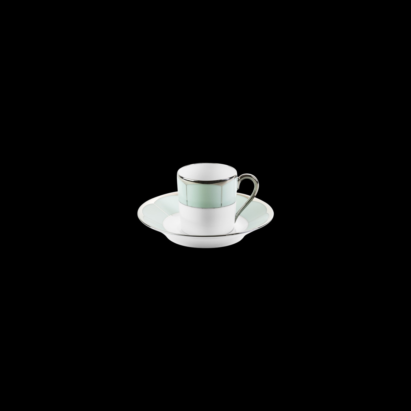 Haviland, Illusion Menthe, Espresso cup and saucer