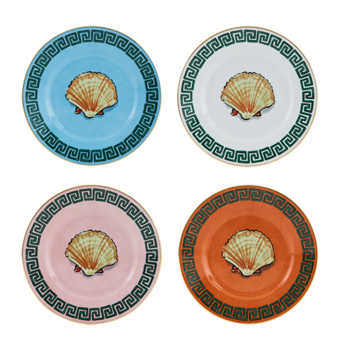 Ginori 1735, Il viaggio di Nettuno, Set of 4 bread plates